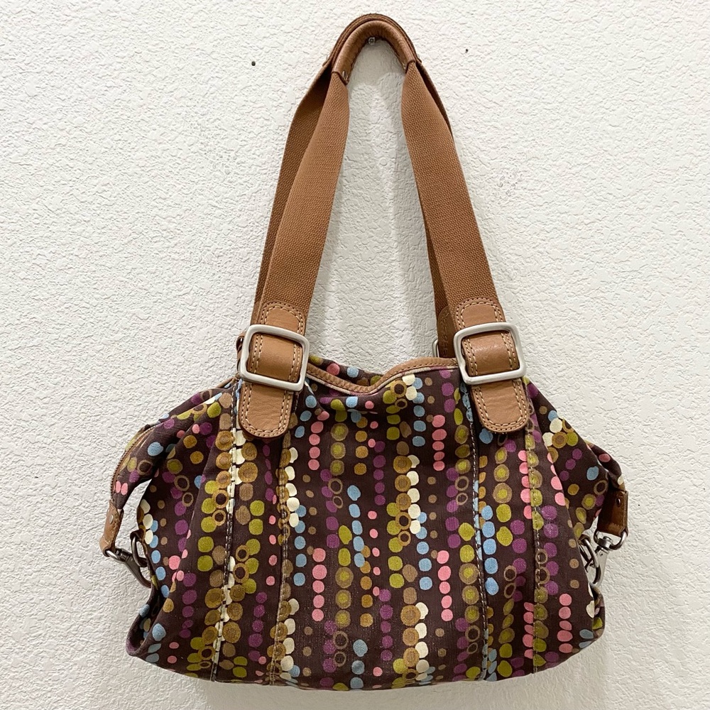 Fossil Multicolored Polka Dot Bubble Canvas Print… - image 3